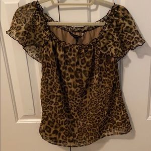 WHBM animal print top